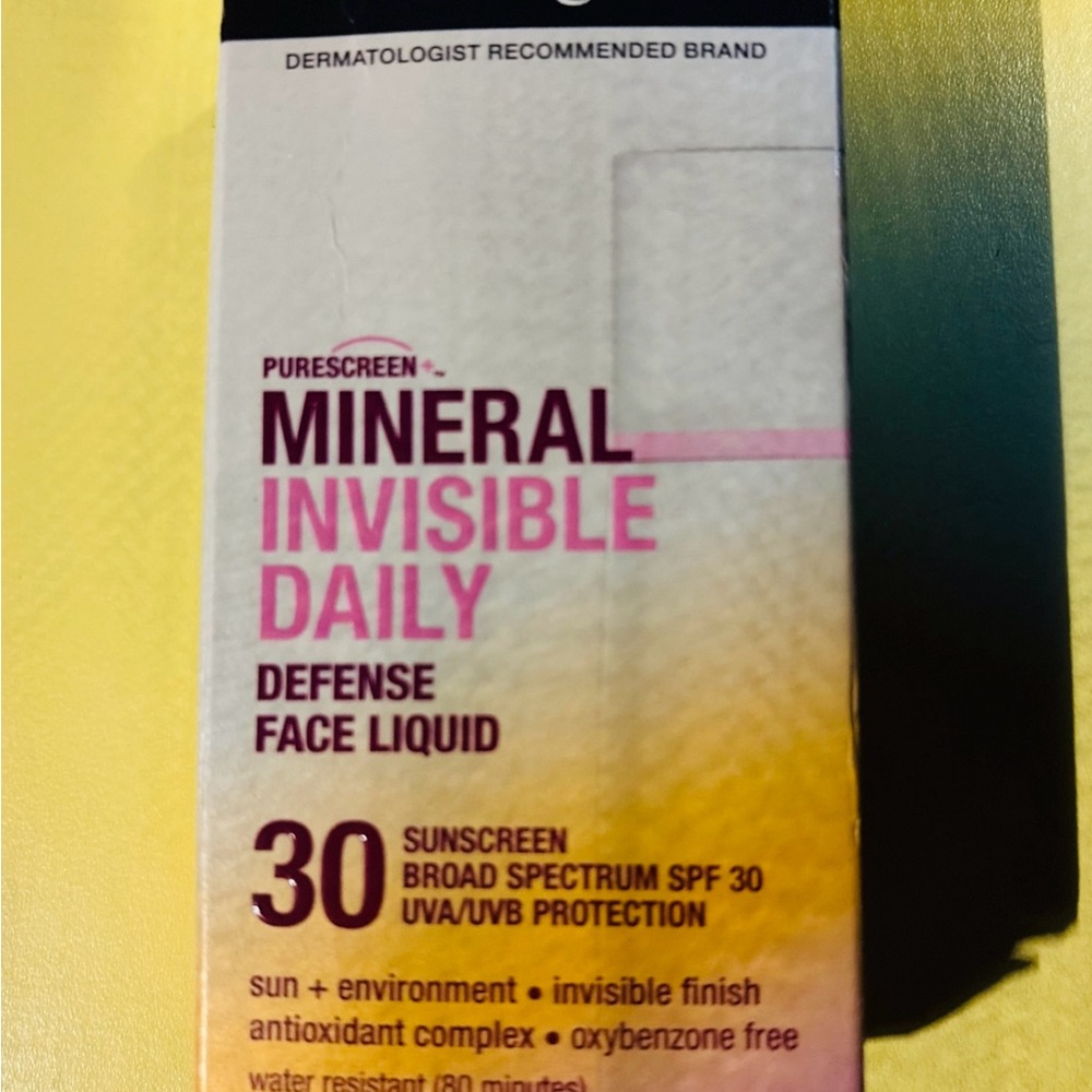 Neutrogena Mineral Invisible Daily Defense Face Liquid Lotion SPF 30 1.4 oz 8/27